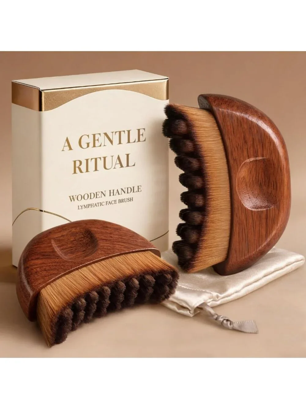Lymphatic Drainage Face Brush Set - Wooden Sculpting Gua Sha & Massage Tools